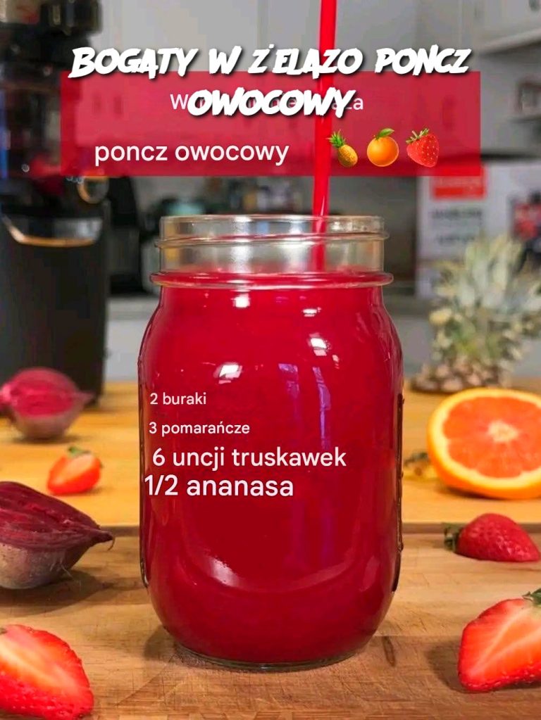 Bogaty w żelazo poncz owocowy