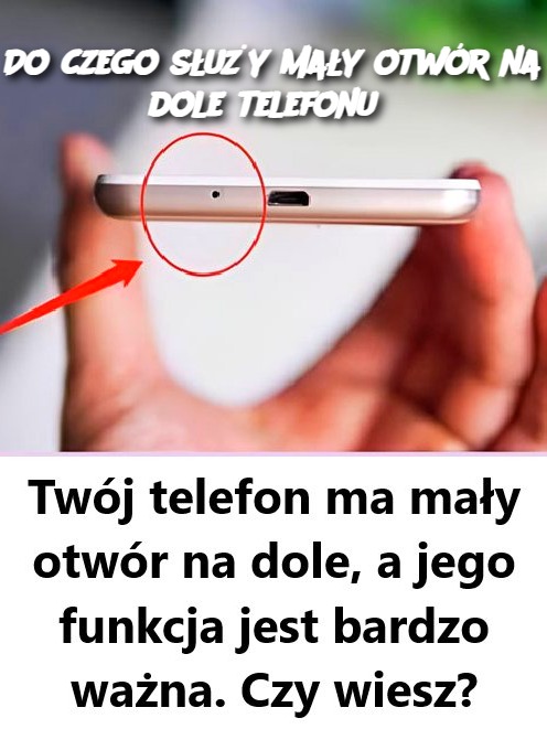 Do czego służy mały otwór na dole telefonu?