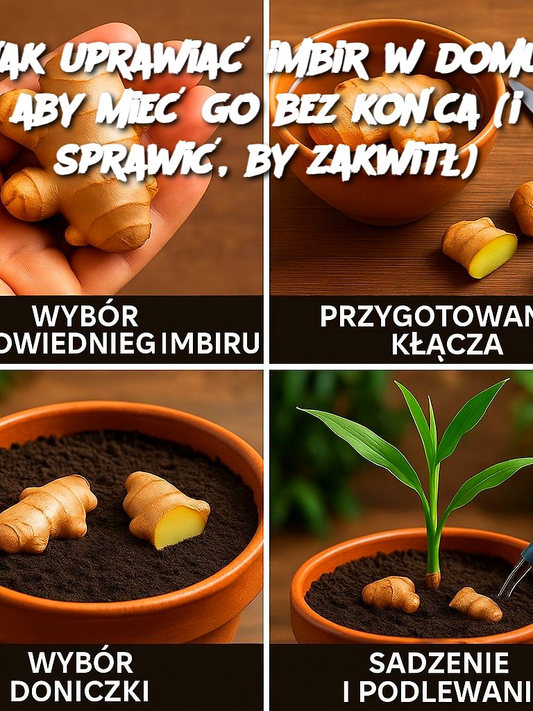 Jak uprawiać imbir w domu, aby mieć go bez końca (i sprawić, by zakwitł)