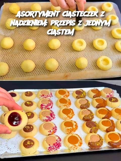 Asortyment ciasteczek z nadzieniem: przepis z jednym ciastem