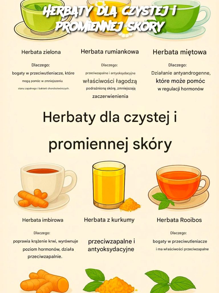 Herbaty dla czystej i promiennej skóry