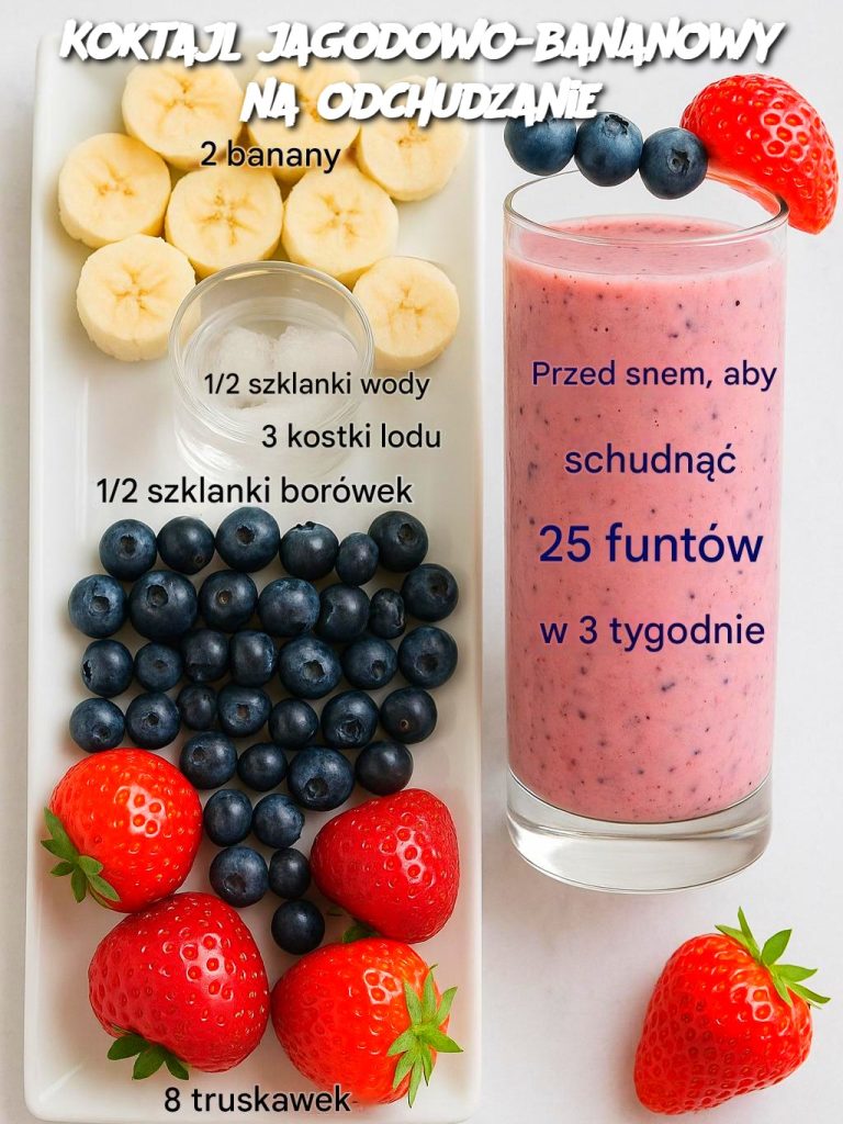 Koktajl jagodowo-bananowy na odchudzanie