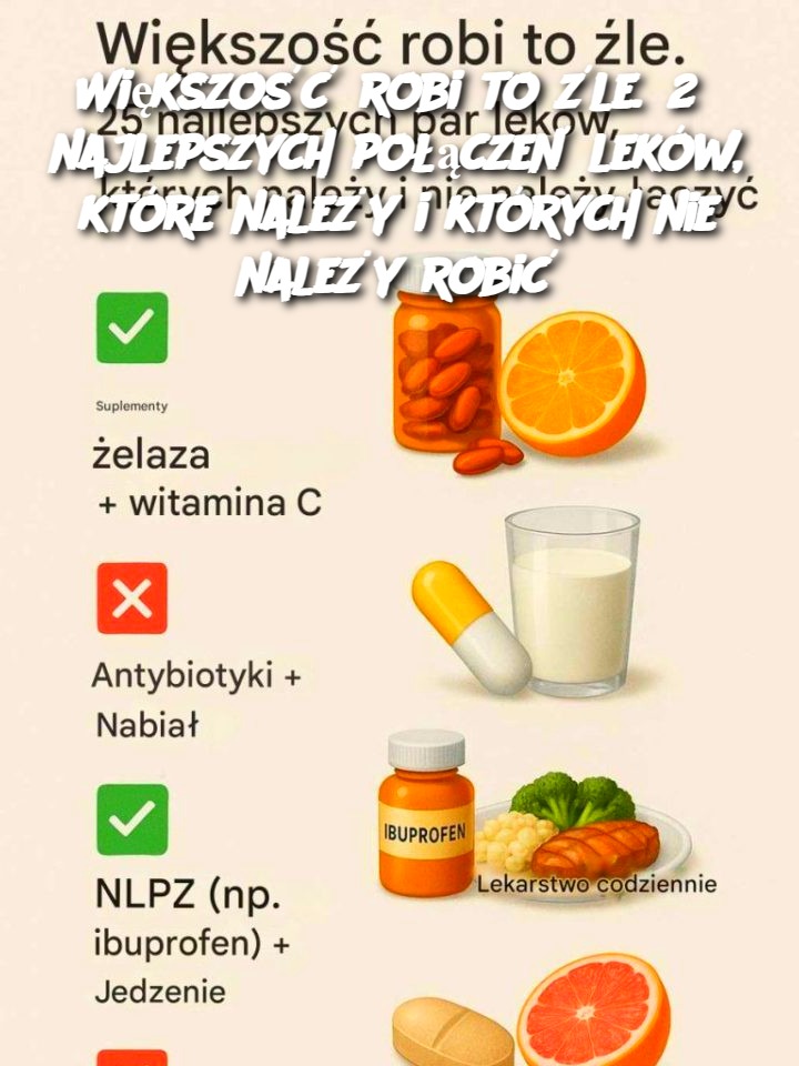 Większość robi to źle. 25 najlepszych połączeń leków, które należy i których nie należy robić