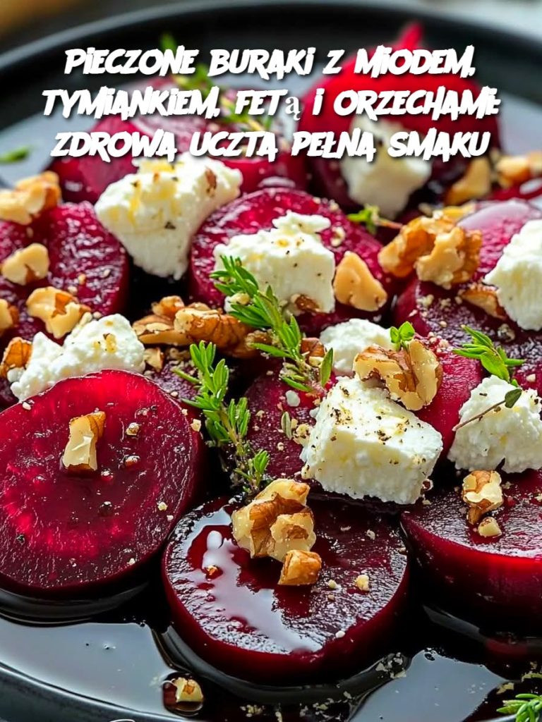 Pieczone buraki z miodem, tymiankiem, fetą i orzechami: zdrowa uczta pełna smaku