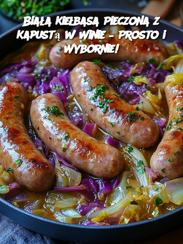 Biała Kiełbasa Pieczona z Kapustą w Winie – Prosto i Wybornie!