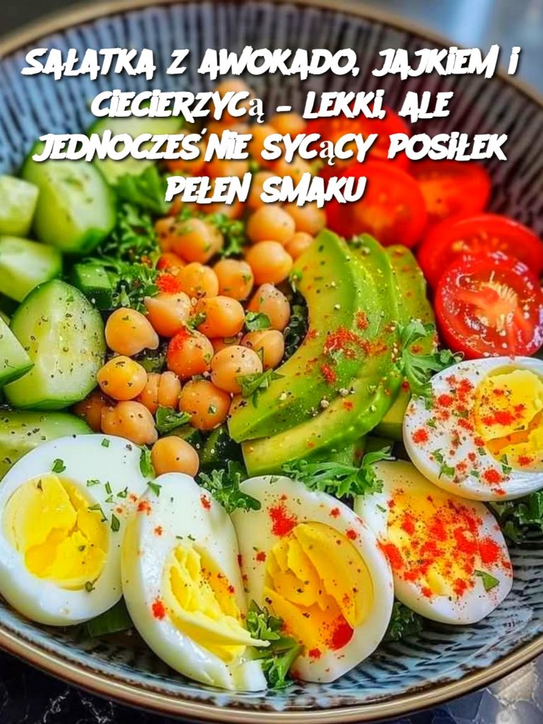 Sałatka z awokado, jajkiem i ciecierzycą – lekki, ale jednocześnie sycący posiłek pełen smaku