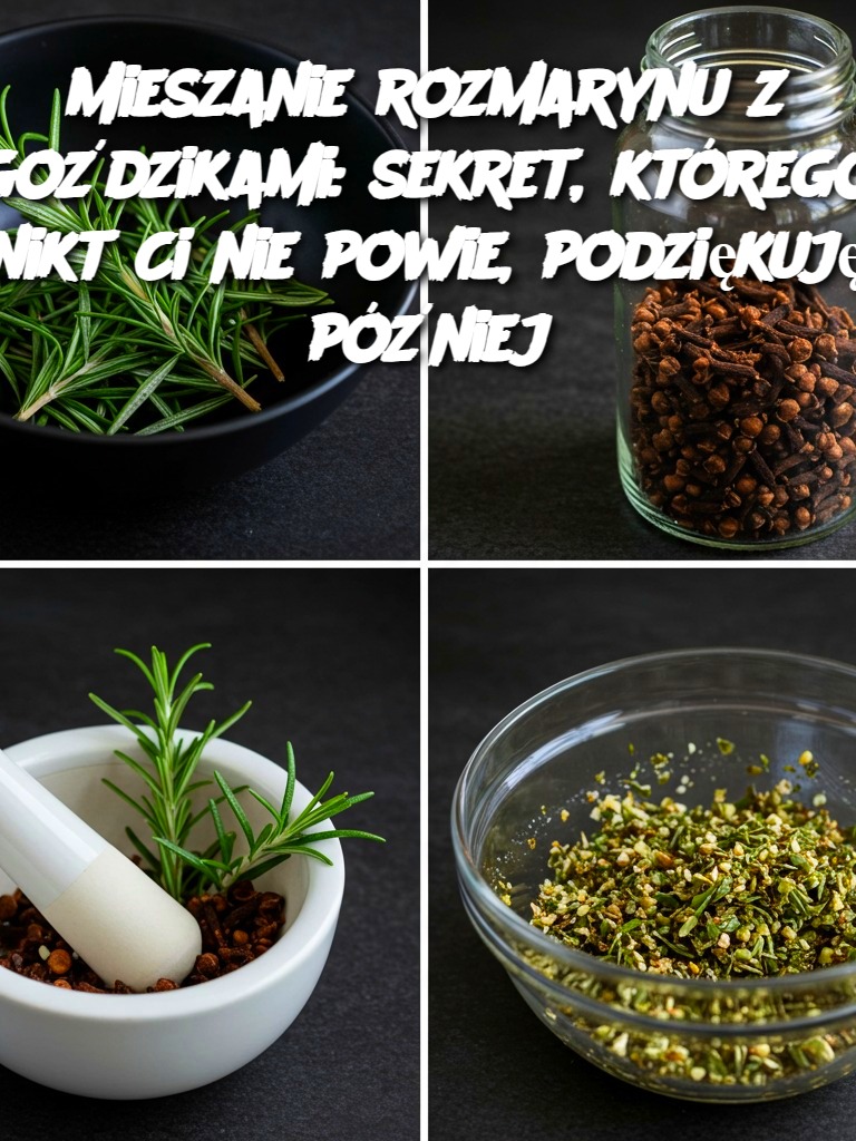 Mieszanie rozmarynu z goździkami: sekret, którego nikt Ci nie powie, podziękuję później
