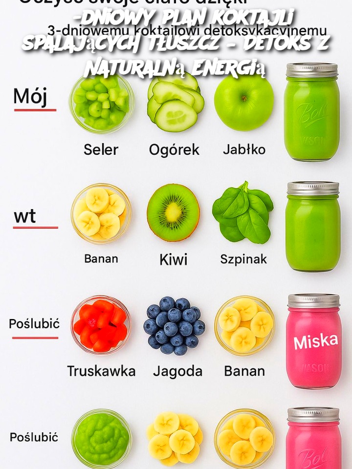 3-dniowy plan koktajli spalających tłuszcz – Detoks z Naturalną Energią