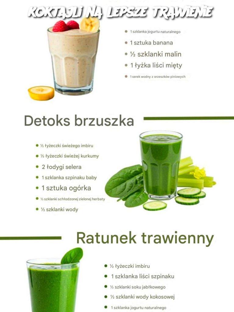 6 koktajli na lepsze trawienie