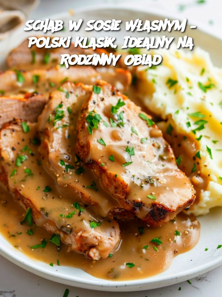 Schab w Sosie Własnym – Polski Klasik, Idealny na Rodzinny Obiad