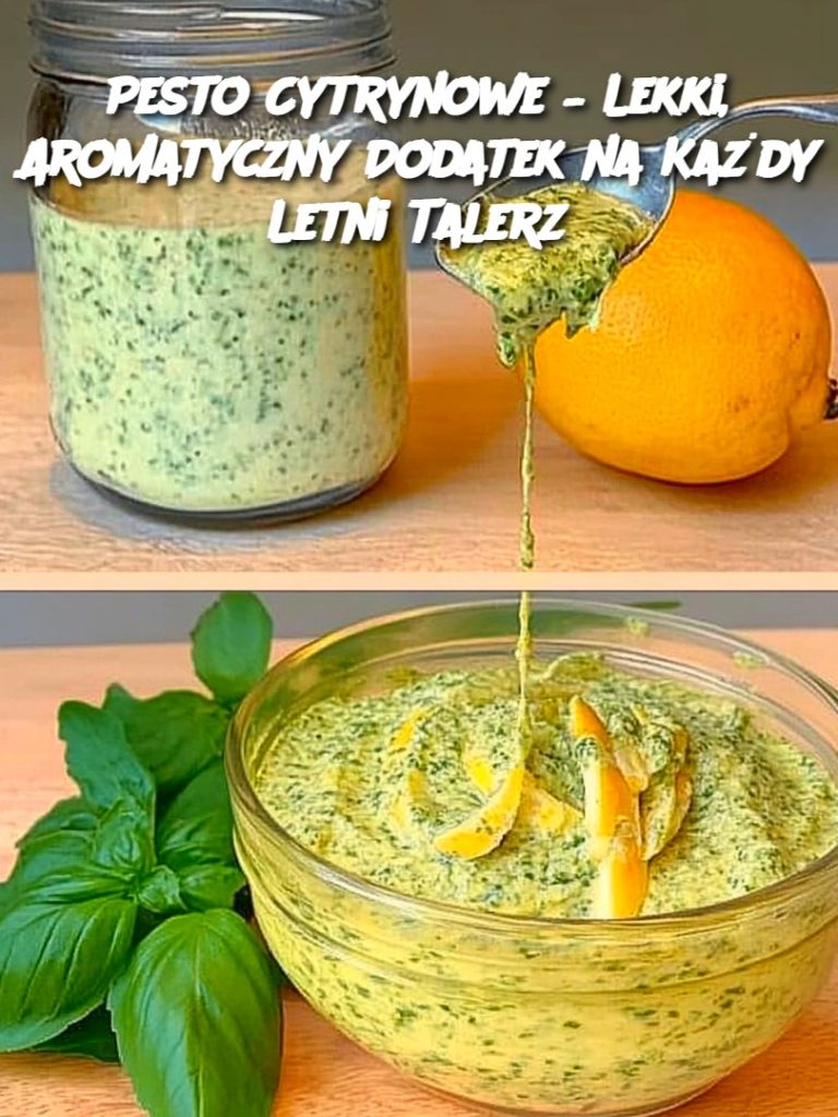 Pesto Cytrynowe – Lekki, Aromatyczny Dodatek na Każdy Letni Talerz