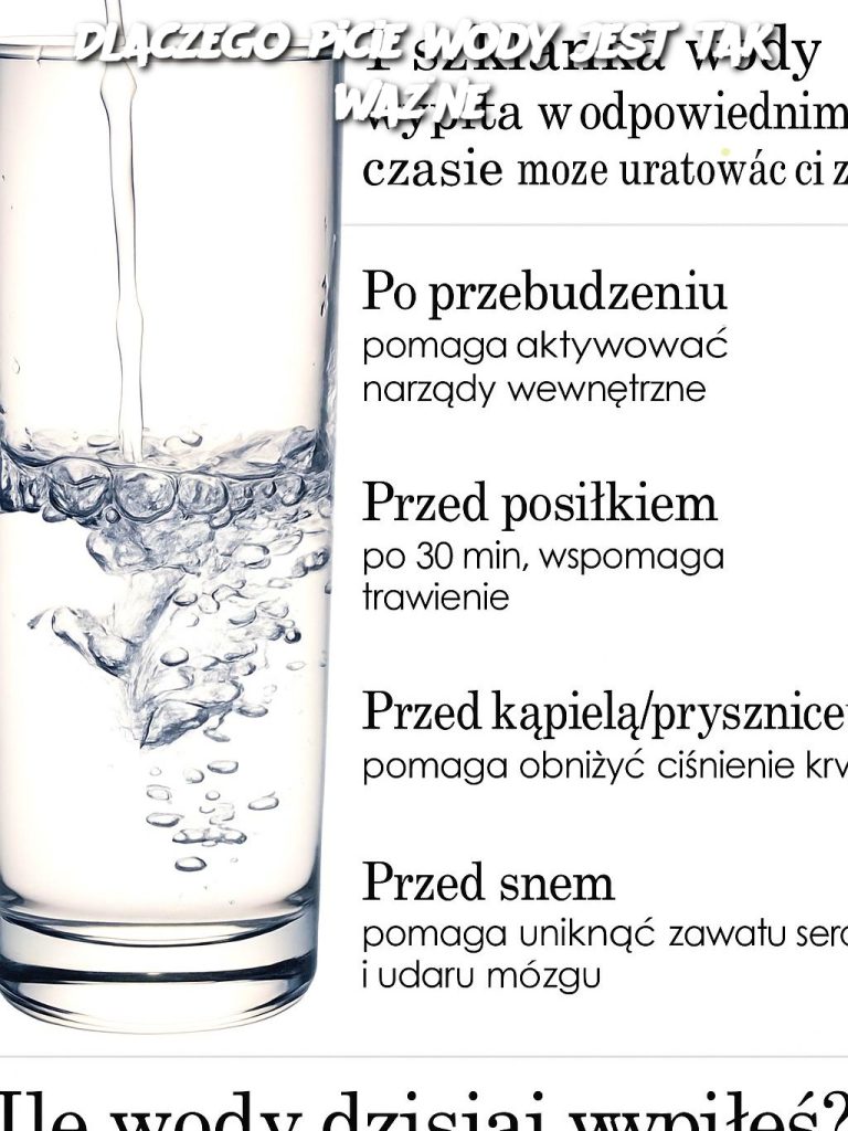 Dlaczego picie wody jest tak ważne?