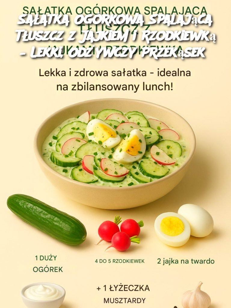 Sałatka Ogórkowa Spalająca Tłuszcz z Jajkiem i Rzodkiewką – Lekki, Odżywczy Przekąsek