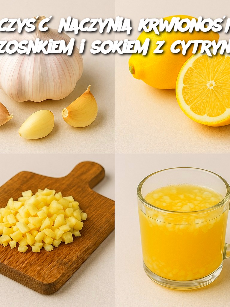 Oczyść naczynia krwionośne czosnkiem i sokiem z cytryny